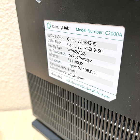 Modem Wifi Router Actiontec. Model C3000A 802.11n & 802.11.ac. WPA2-AES - Picture 10 of 10